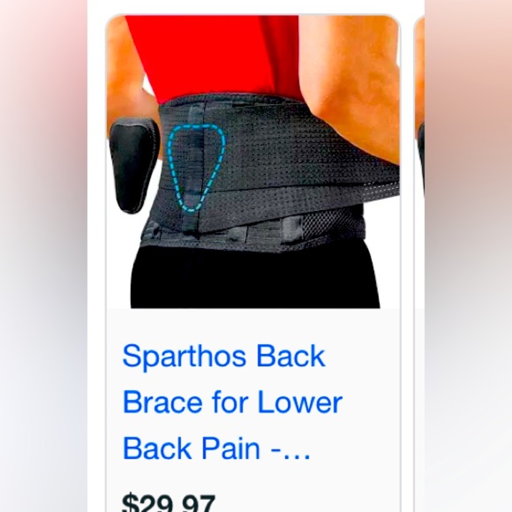 Sparthos Back Brace - Large - New in Box